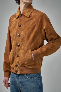Valentino Giacca Pelle Leather Light Suede Bomber Jacket - LABELS