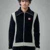 Valentino High-Neck Chenille Sweatshirt with Zip and Patch - LABELS