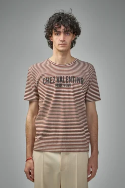 Valentino Long-Sleeved Cotton T-Shirt with Chez Valentino Print - LABELS