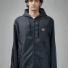 Valentino Nylon Hooded Windbreaker with V-Logo Patch - LABELS