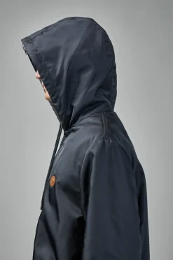 Valentino Nylon Hooded Windbreaker with V-Logo Patch - LABELS