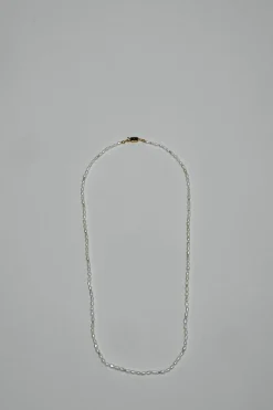 Valentino Ovalette Necklace in Metal, Pearls and Enamel - LABELS