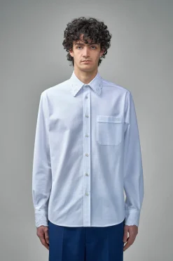 Valentino Oxford Shirt with Camicia Maniche Lunghe Embroideries - LABELS