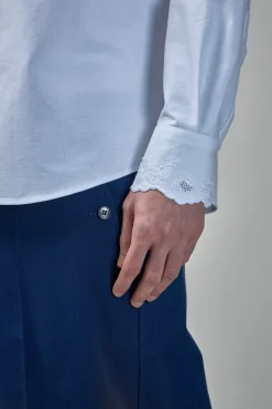 Valentino Oxford Shirt with Camicia Maniche Lunghe Embroideries - LABELS