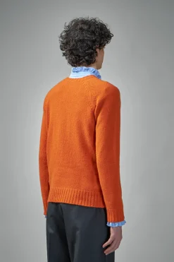 Valentino Shetland Wool Crewneck Jumper with Vlogo Embroidery - LABELS