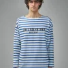 Valentino Striped Cotton T-Shirt with Chez Valentino Print - LABELS