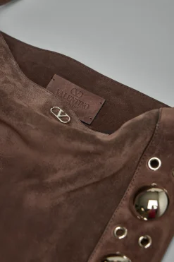 Valentino Valentino Garavani Nellcôte Suede Shoulder Bag - LABELS