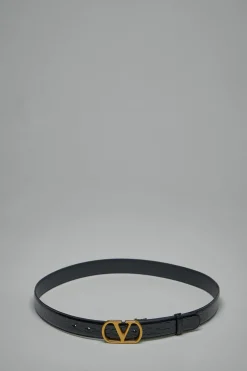 Valentino V-Logo Signature Crocodile Belt - LABELS