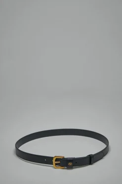 Valentino V-Logo Signature Belt in Shiny Calfskin - LABELS