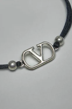 Valentino V-Logo Signature Cotton Bracelet - LABELS