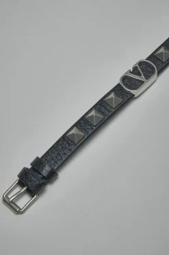 Valentino V-Logo Signature Grainy Calfskin Bracelet - LABELS