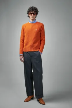 Valentino Wool Gabardine Pants with Turn-Ups - LABELS