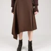 Vetements Asymmetric Tailored Skirt brown - LABELS