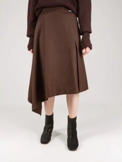 Vetements Asymmetric Tailored Skirt brown - LABELS