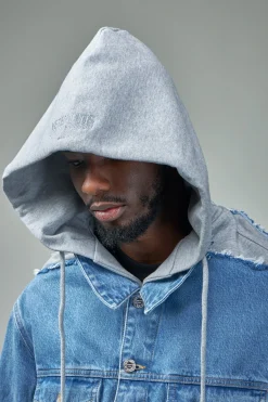 Vetements Deconstructed Hooded Denim Jacket - LABELS