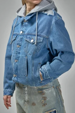 Vetements Deconstructed Hooded Denim Jacket - LABELS