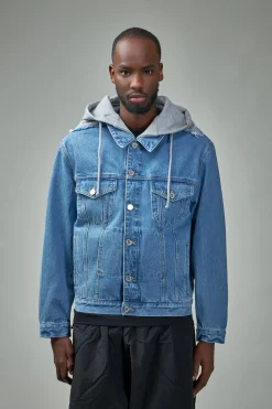 Vetements Deconstructed Hooded Denim Jacket - LABELS