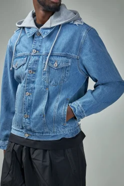 Vetements Deconstructed Hooded Denim Jacket - LABELS