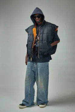 Vetements Logo Bomber Vest With A Hood - LABELS