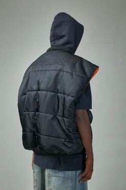 Vetements Logo Bomber Vest With A Hood - LABELS