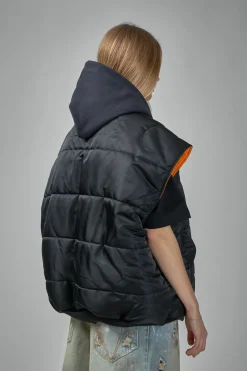 Vetements Logo Bomber Vest With A Hood - LABELS