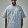 Vetements Metalized Wrinkled Logo Embroidered T-Shirt - LABELS