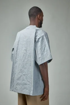 Vetements Metalized Wrinkled Logo Embroidered T-Shirt - LABELS