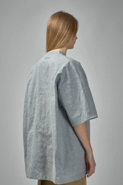 Vetements Metalized Wrinkled Logo Embroidered T-Shirt - LABELS