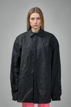 Vetements Metalized Wrinkled Allover Shirt - LABELS