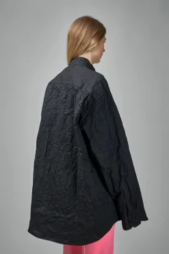 Vetements Metalized Wrinkled Allover Shirt - LABELS