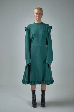 Vetements Ruffle Jersey Dress Police - LABELS