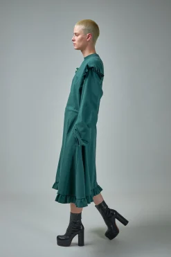 Vetements Ruffle Jersey Dress Police - LABELS