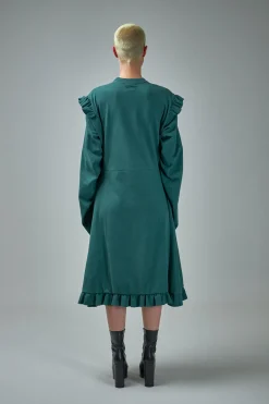 Vetements Ruffle Jersey Dress Police - LABELS