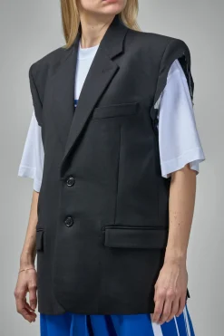 Vetements Sleeveless Single Breasted Tailored Jacket - LABELS