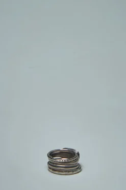 Werkstatt München 4 Ring Combination Antique Shape silver - LABELS
