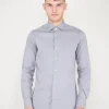 Xacus Business Tailor Fit Stretch Shirt blue grey - LABELS