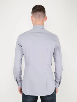 Xacus Business Tailor Fit Stretch Shirt blue grey - LABELS