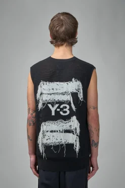 Y-3 Yohji Yamamoto GFX Knit Vest - LABELS