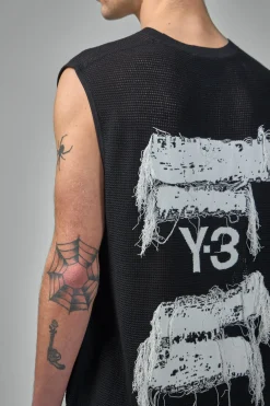 Y-3 Yohji Yamamoto GFX Knit Vest - LABELS