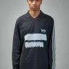 Y-3 Yohji Yamamoto Graphic Logo Long Sleeve Polo - LABELS