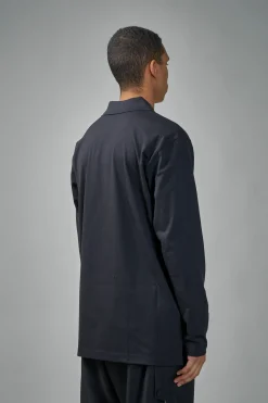 Y-3 Yohji Yamamoto Graphic Logo Long Sleeve Polo - LABELS
