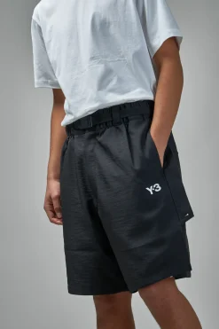 Y-3 Yohji Yamamoto Sport Uniform 3-Stripes Short - LABELS