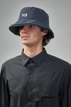 Y-3 Yohji Yamamoto 3-Stripes Bucket Hat - LABELS