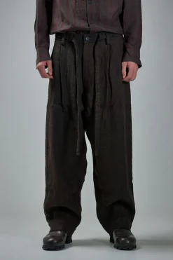 Ziggy Chen Front Pleats Half Drawstring Trousers - LABELS